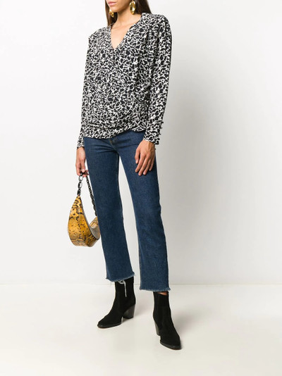 Isabel Marant Étoile leopard-print wrap blouse outlook