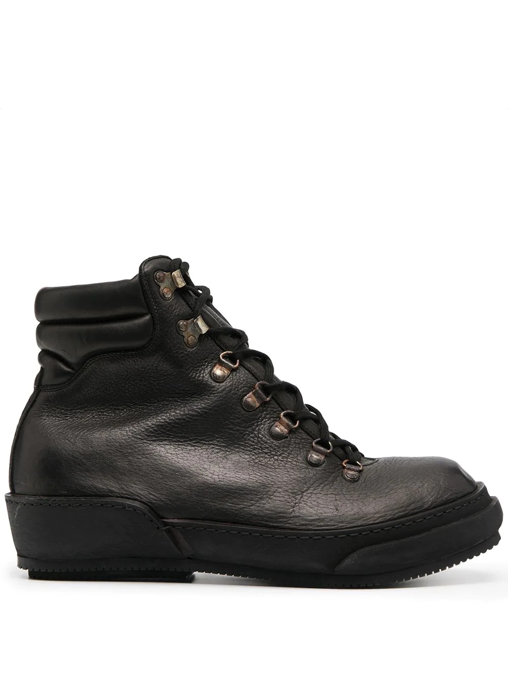 lace-up leather hiking boots - 1