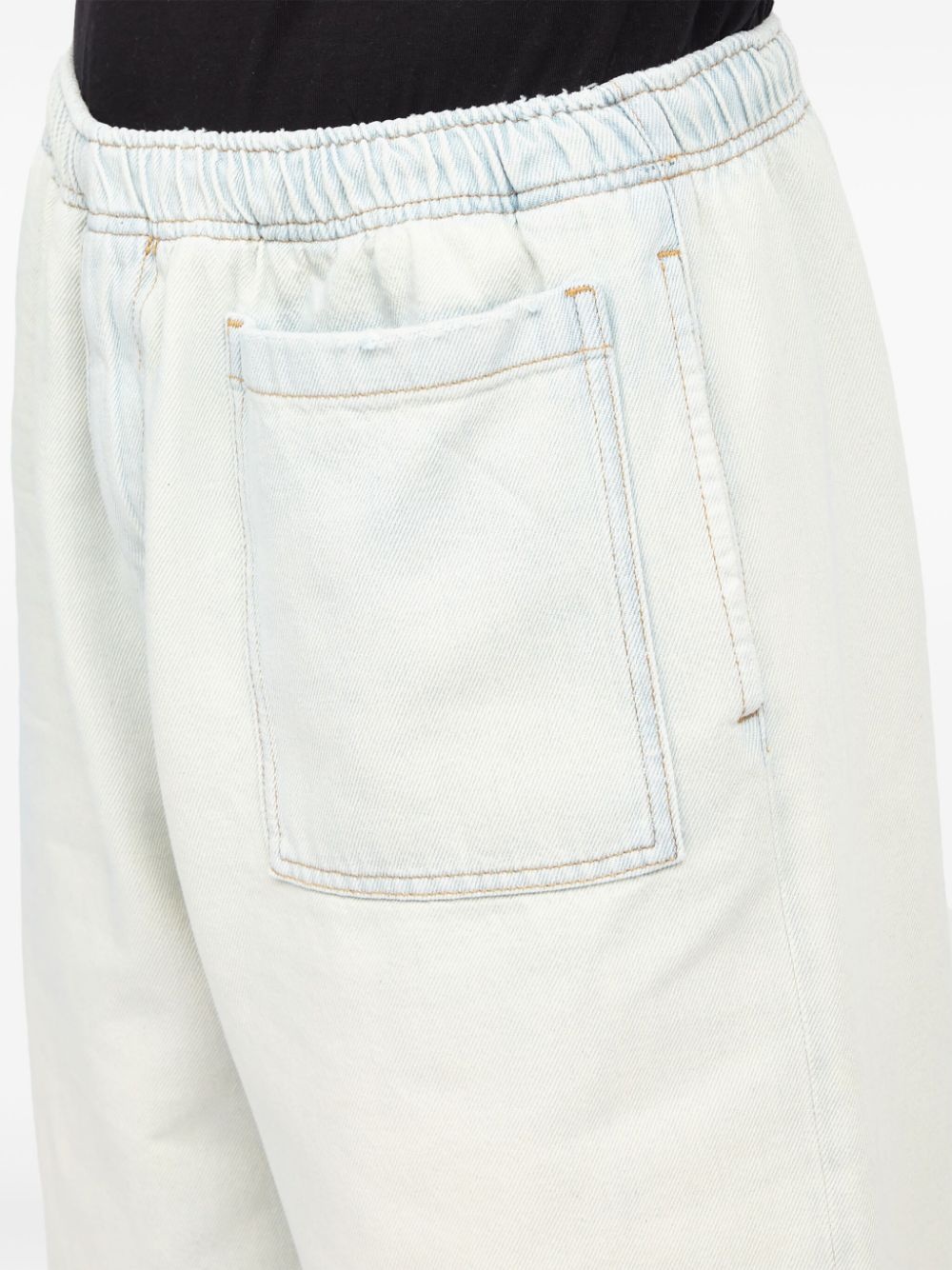 elasticated-waist denim shorts - 7