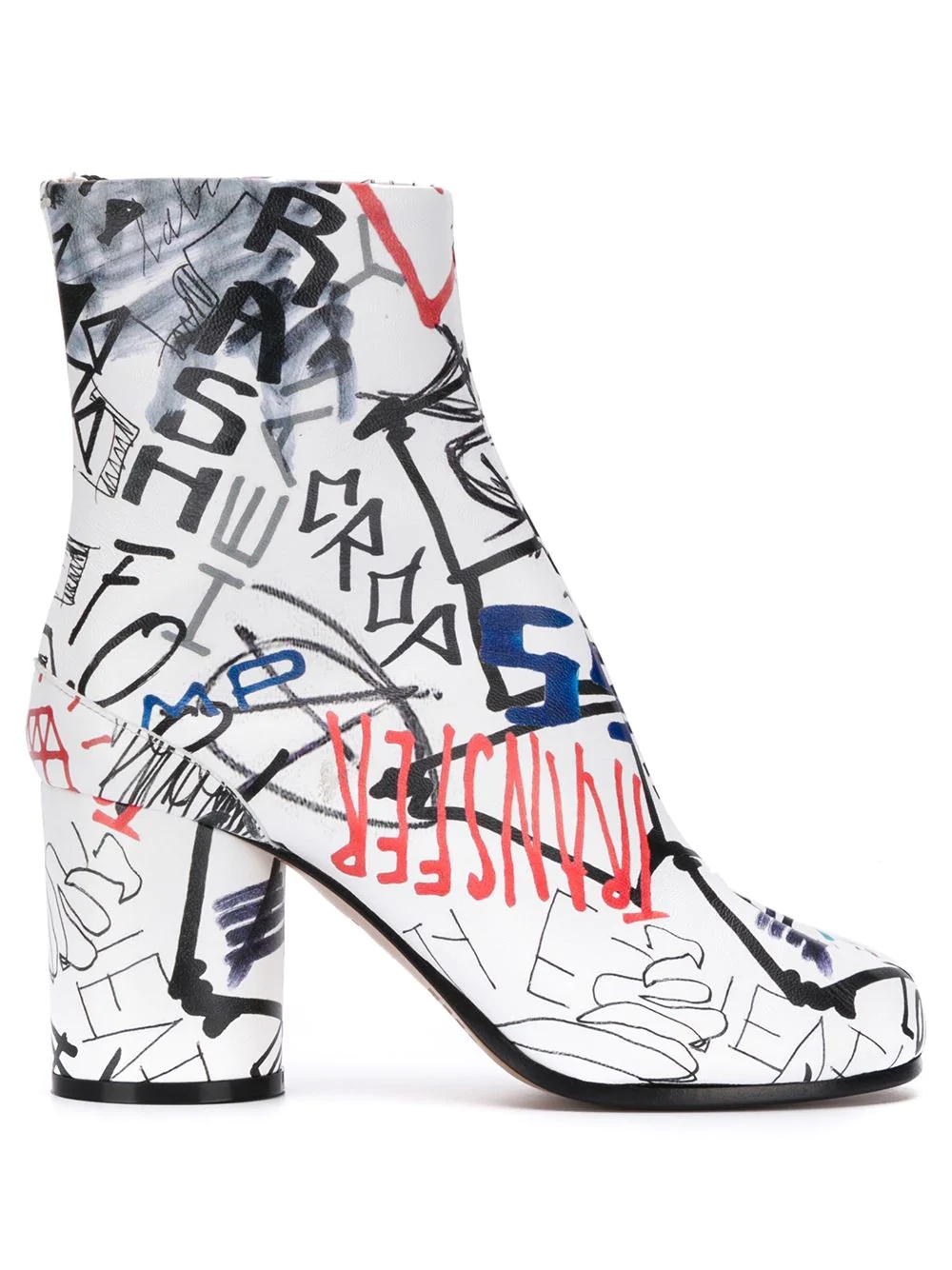 graphic print Tabi ankle boot - 1