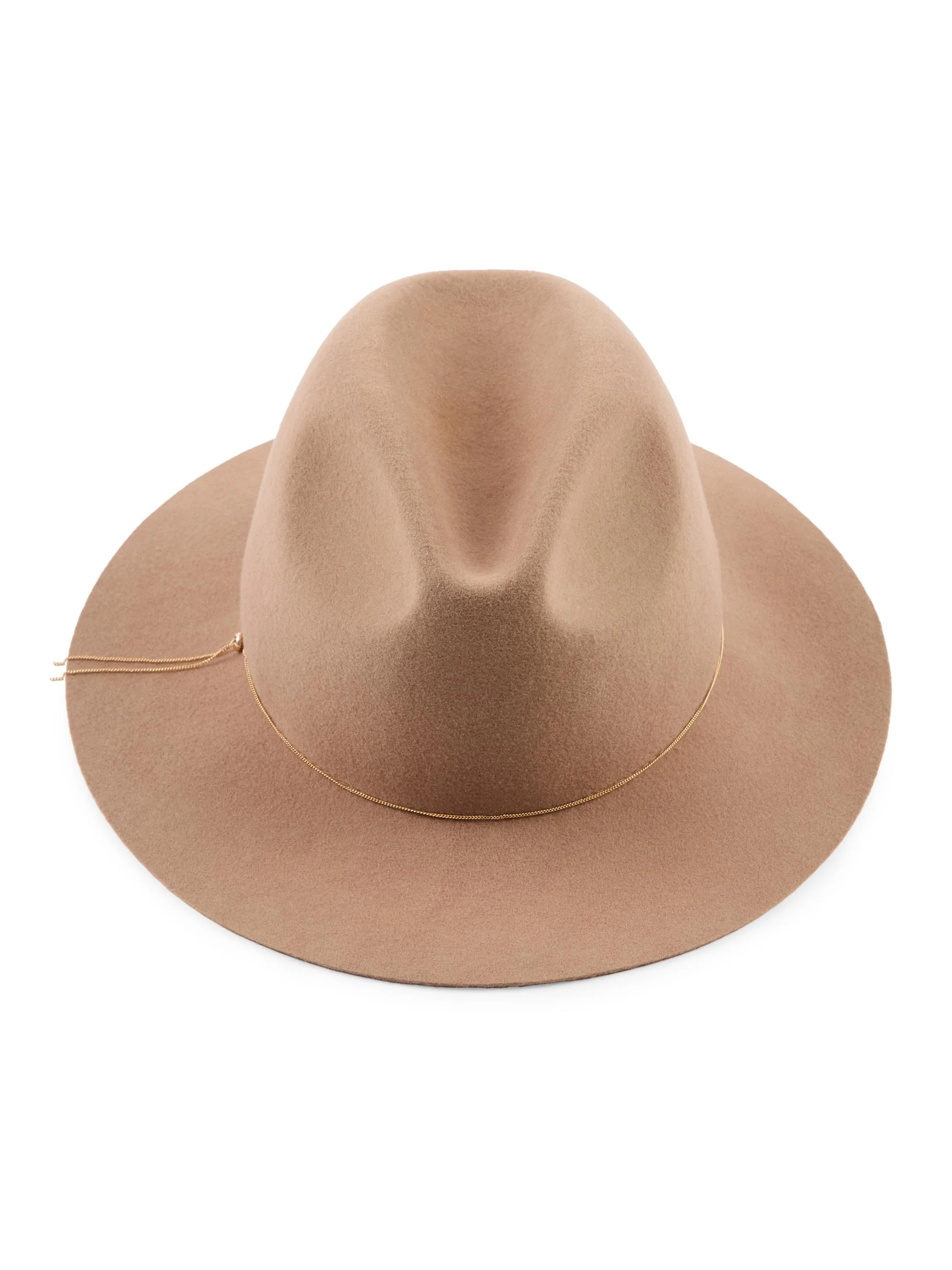 Women's Sandy Felt Chain Fedora - Camel - 1