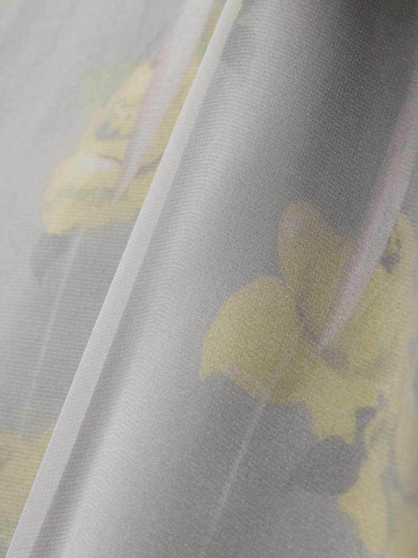 Layered distressed chiffon and floral-print crepe skirt Gray - 5
