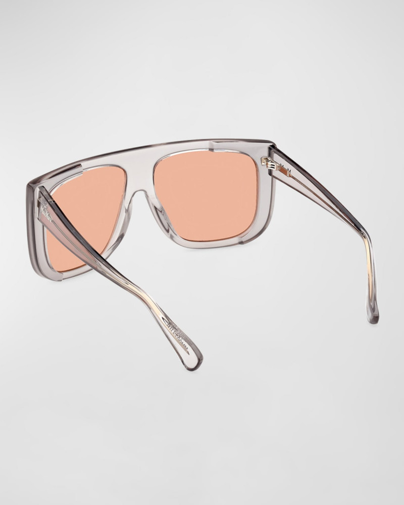 Max Mara Eileen Transparent Acetate Square Sunglasses outlook