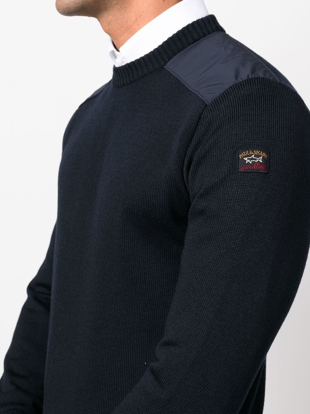 logo-patch virgin wool jumper - 5