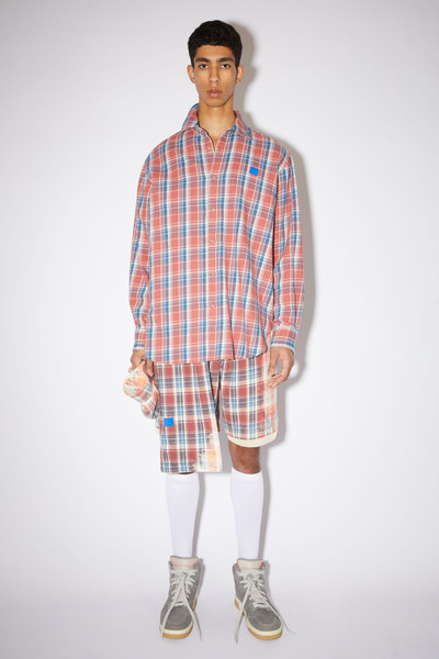 Acne Studios Flannel shirt - Pink/blue outlook