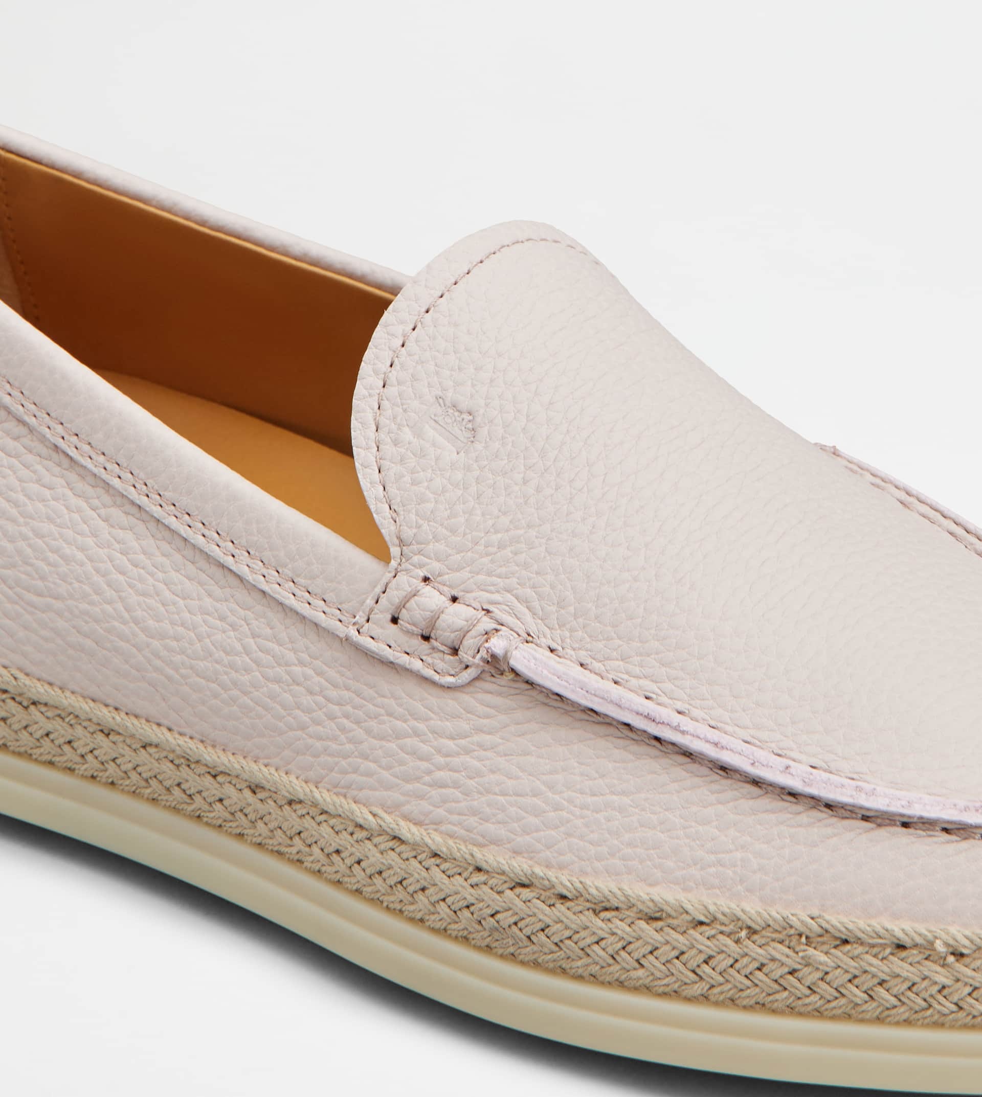 SLIPPER LOAFERS IN LEATHER - PINK - 5