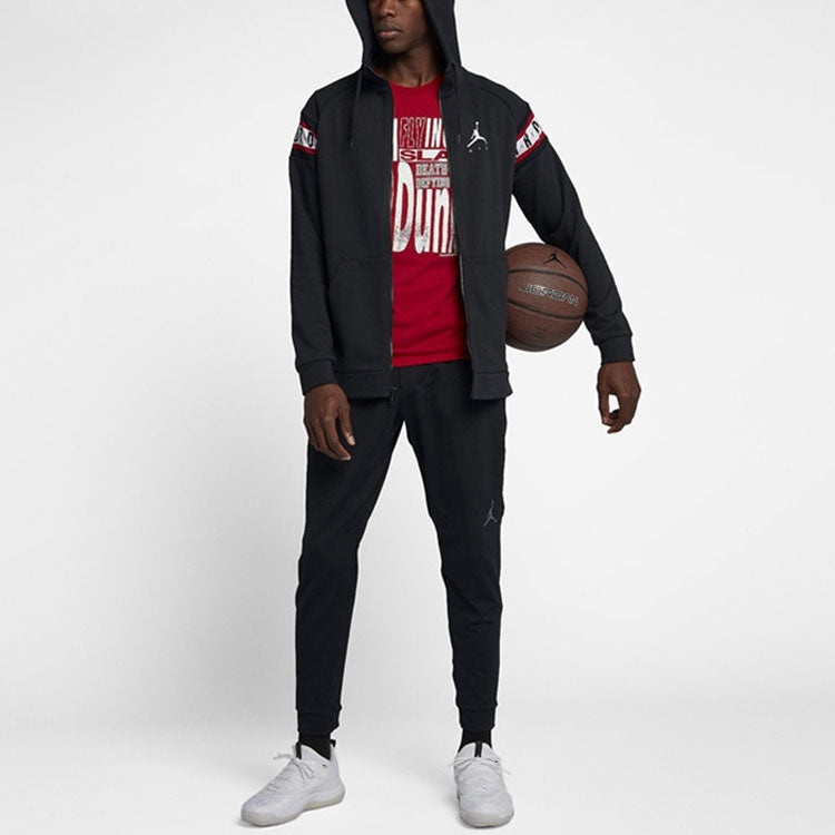Air Jordan Sports Hooded Jacket Men Black CU2775-010 - 3