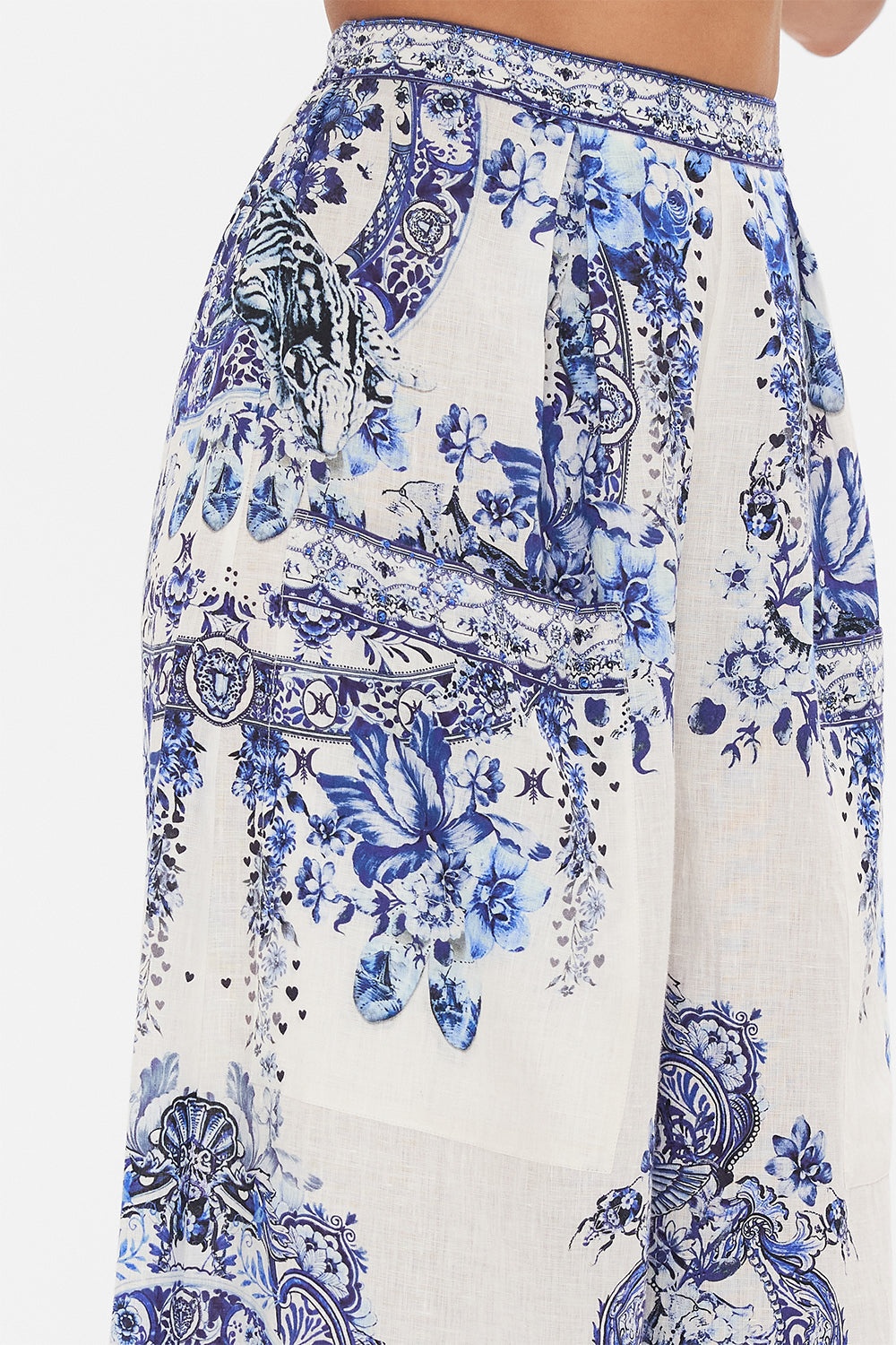 WIDE LEG TROUSER WITH FRONT POCKETS - 6