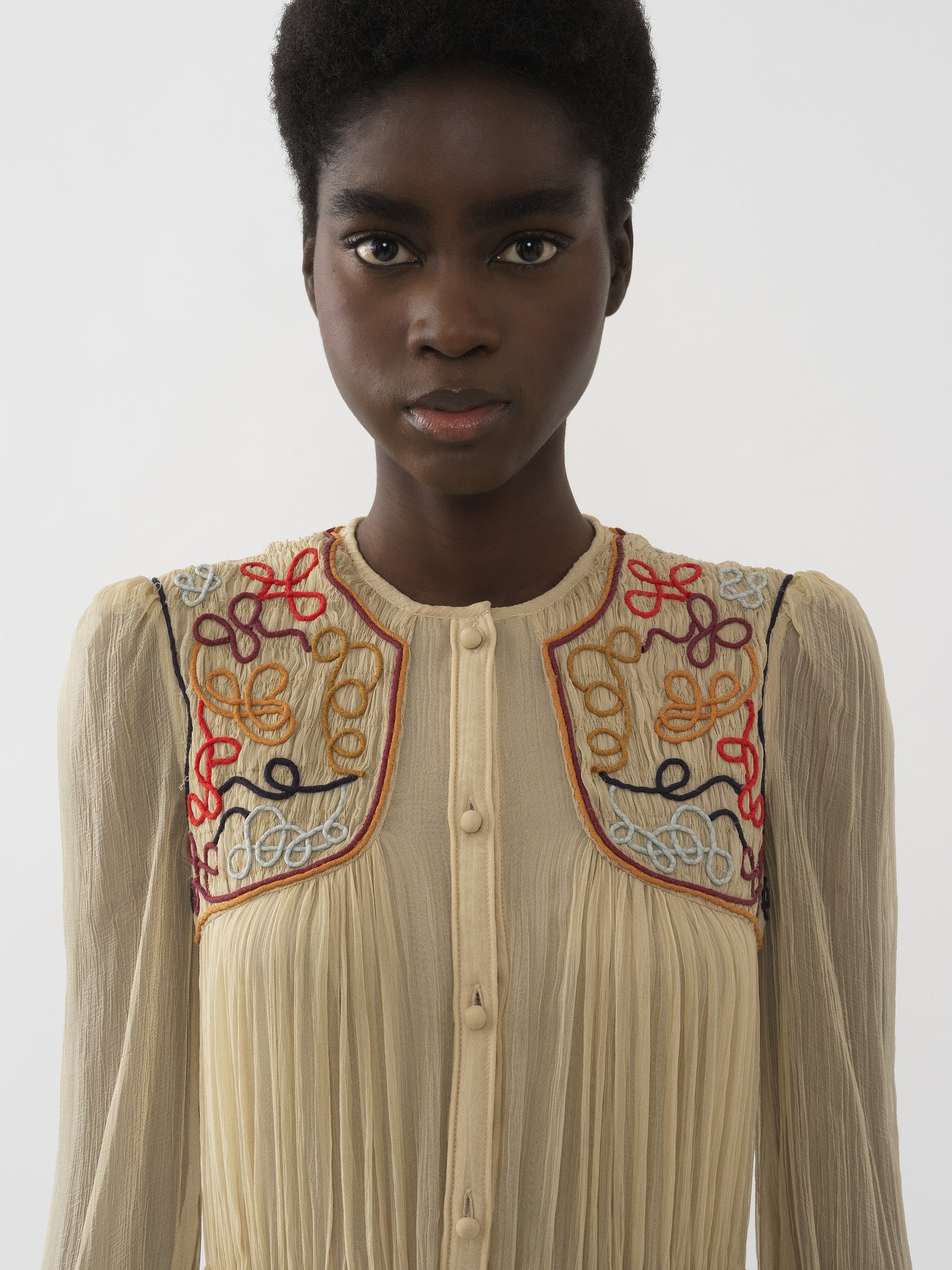 EMBROIDERED SHIRT DRESS - 6