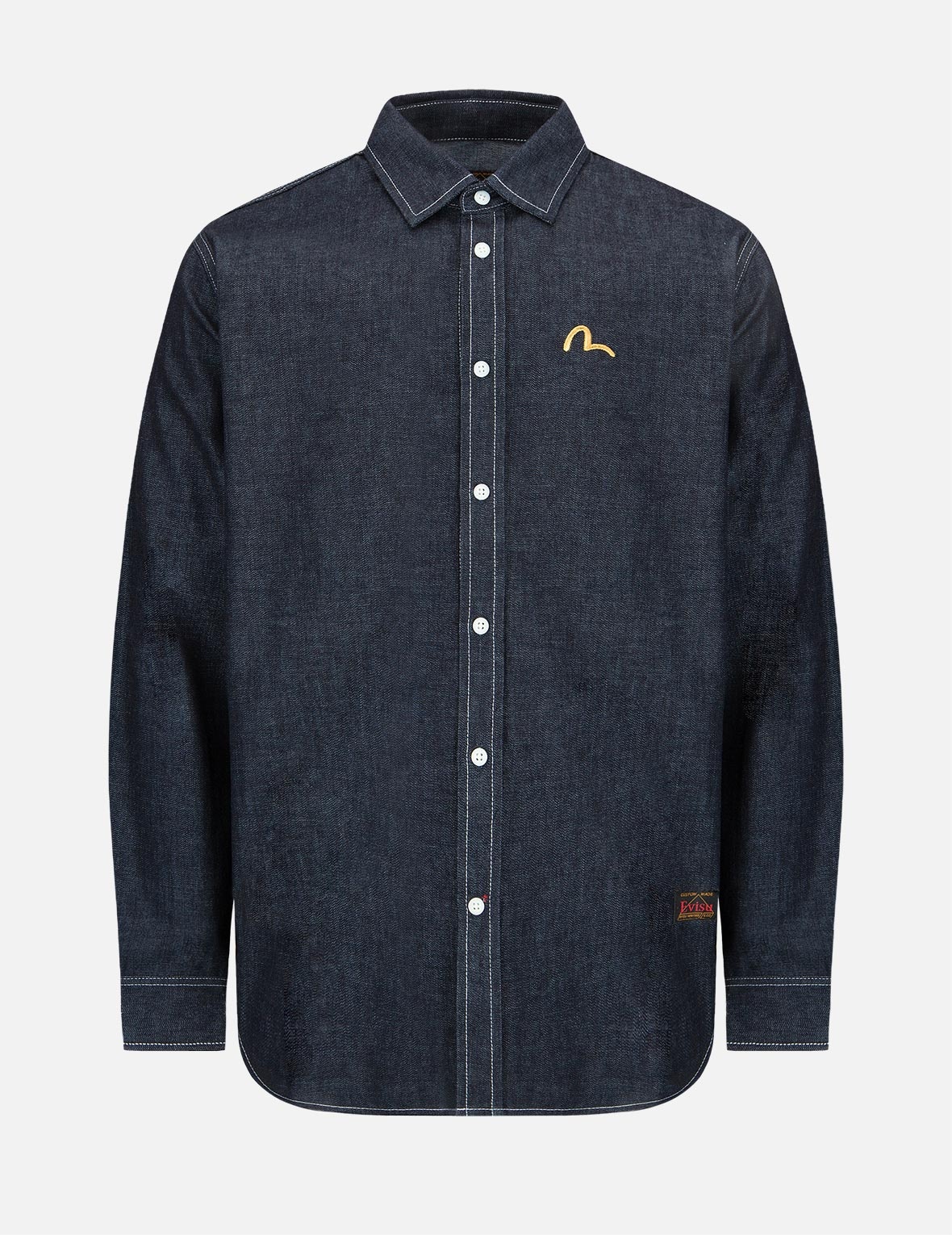 Komainu Framed Graphic Print Denim Shirt - 8