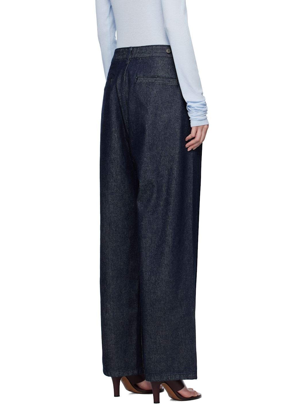 Blue Curved Jeans - 3