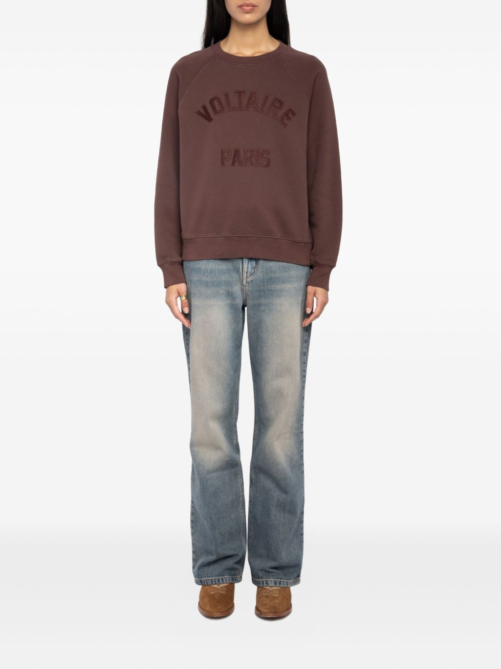 logo-patch cotton-blend sweatshirt - 2