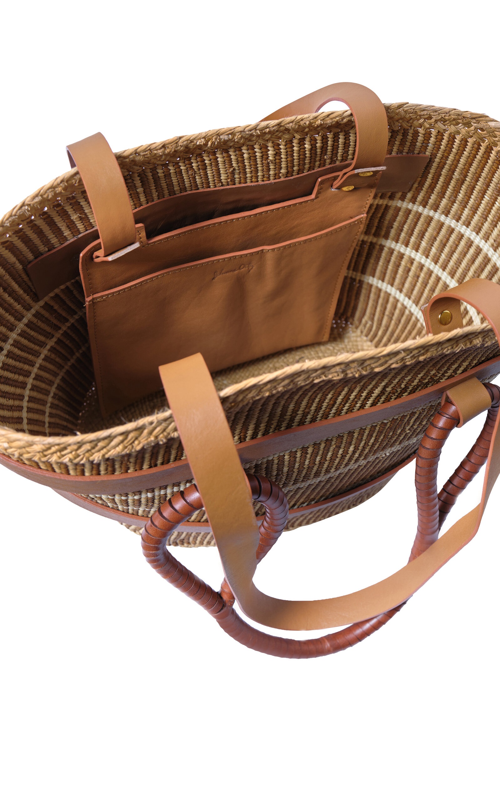 Herederos De Un Amor Raffia Tote brown - 4