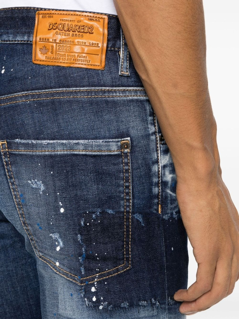 distressed-effect slim-cut jeans 5