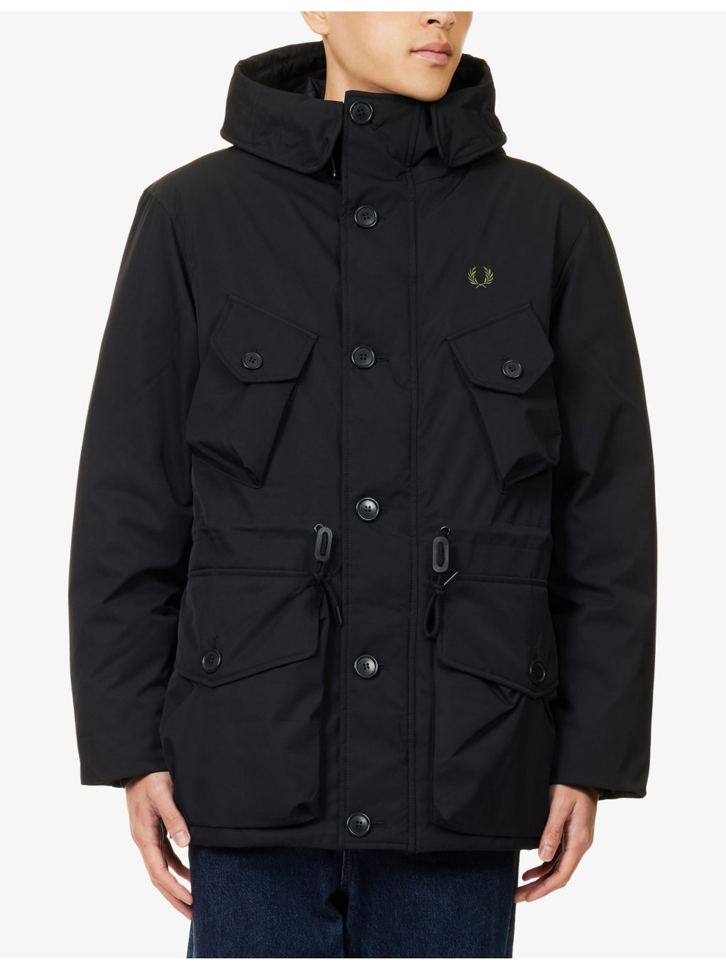 Embroidered-Logo Flap-Pocket Shell Jacket - 3