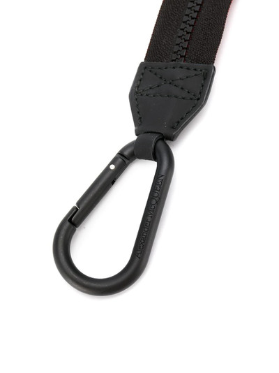 Alexander McQueen logo print zipped keyring outlook