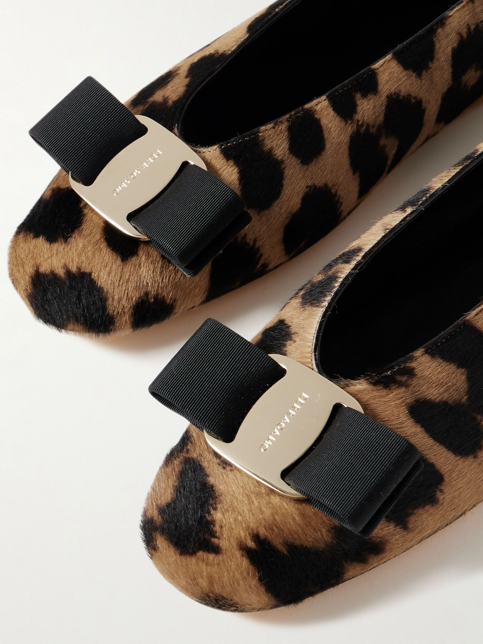 Vanna leopard-print calf hair ballet flats Leopard print - 4