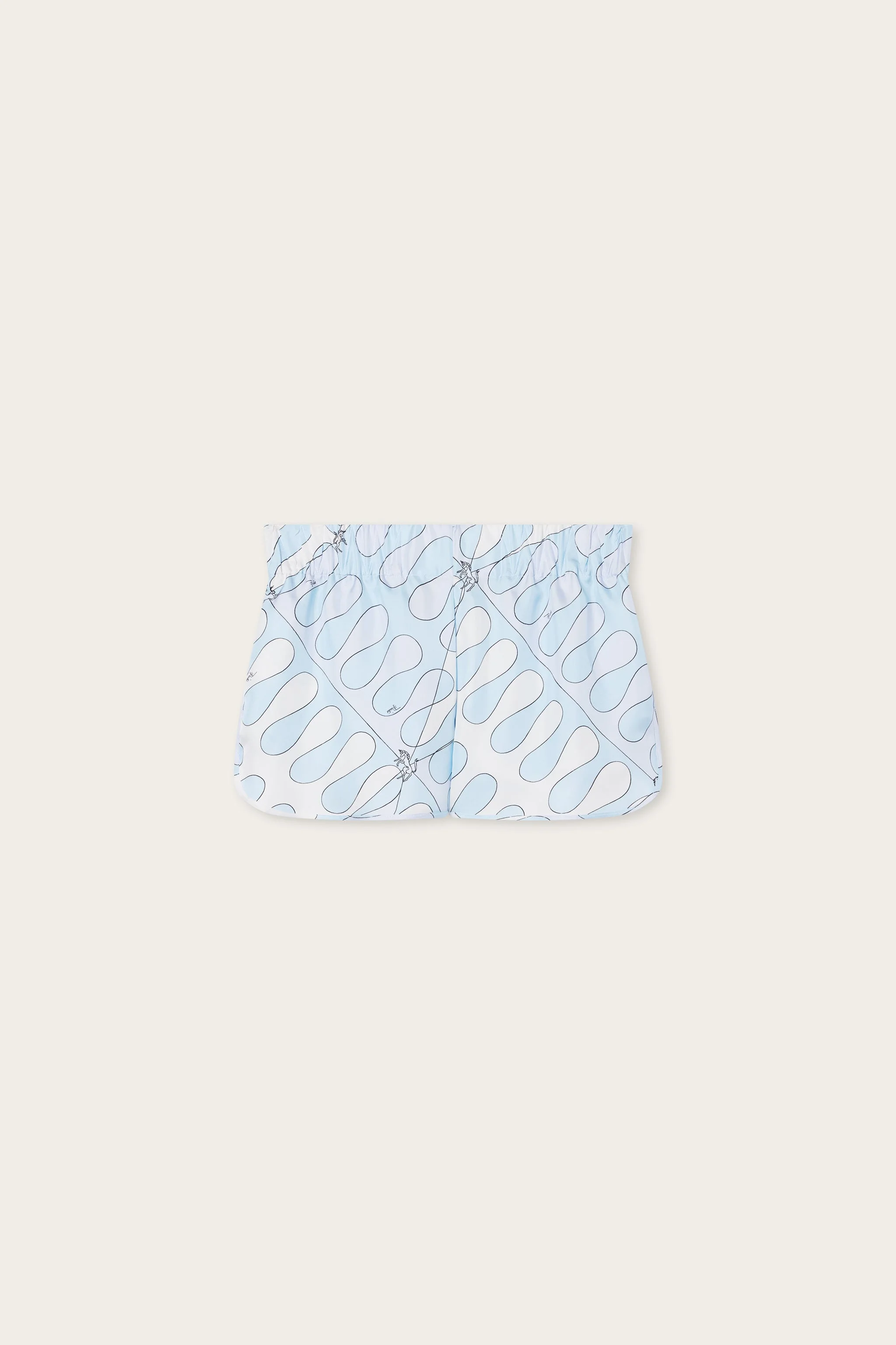 LEOCORNO PRINT SILK SHORTS - 1