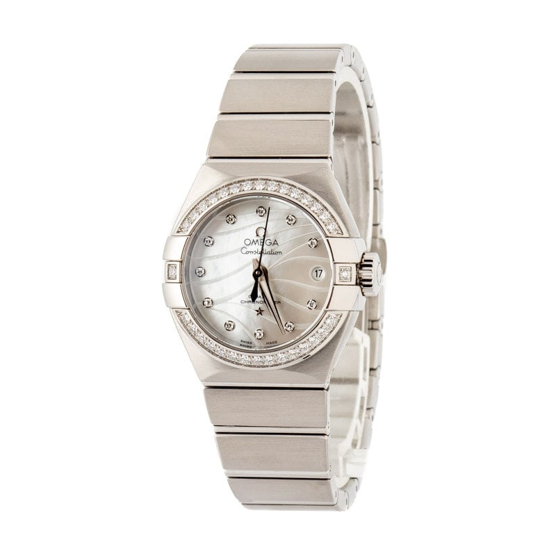 Omega Constellation Mother of Pearl Diamond Wavy Dial - 2