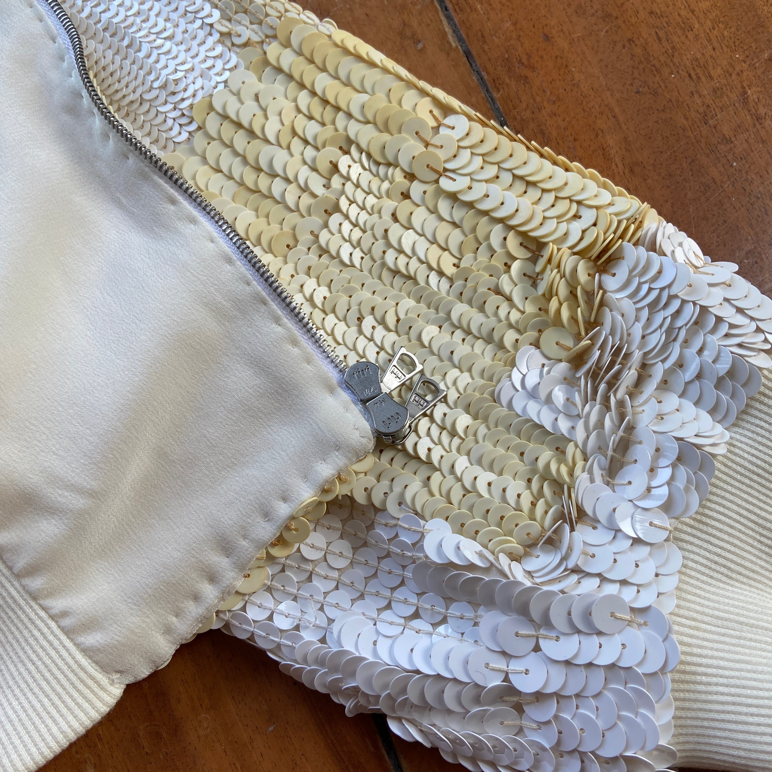 zOthers - Dries van Noten cream sequin bomber S - 8