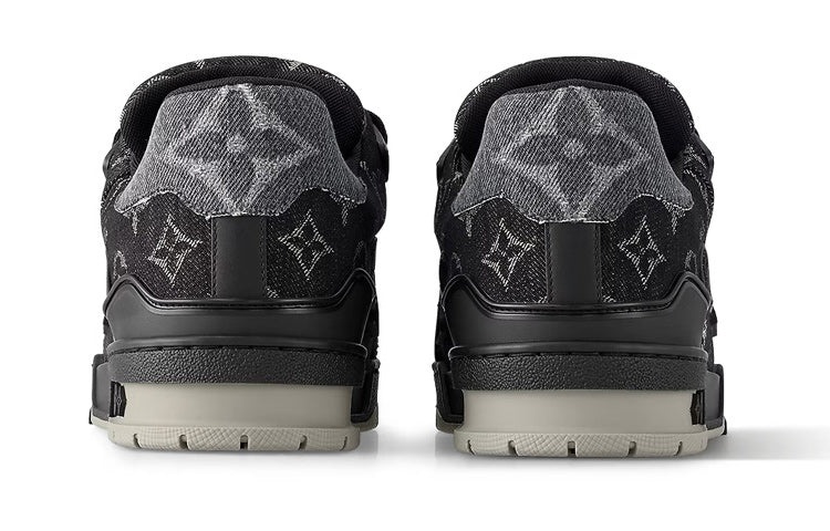 LOUIS VUITTON LV Trainer Sneakers 'Black Grey Denim Monogram' 1AC4ZB - 4