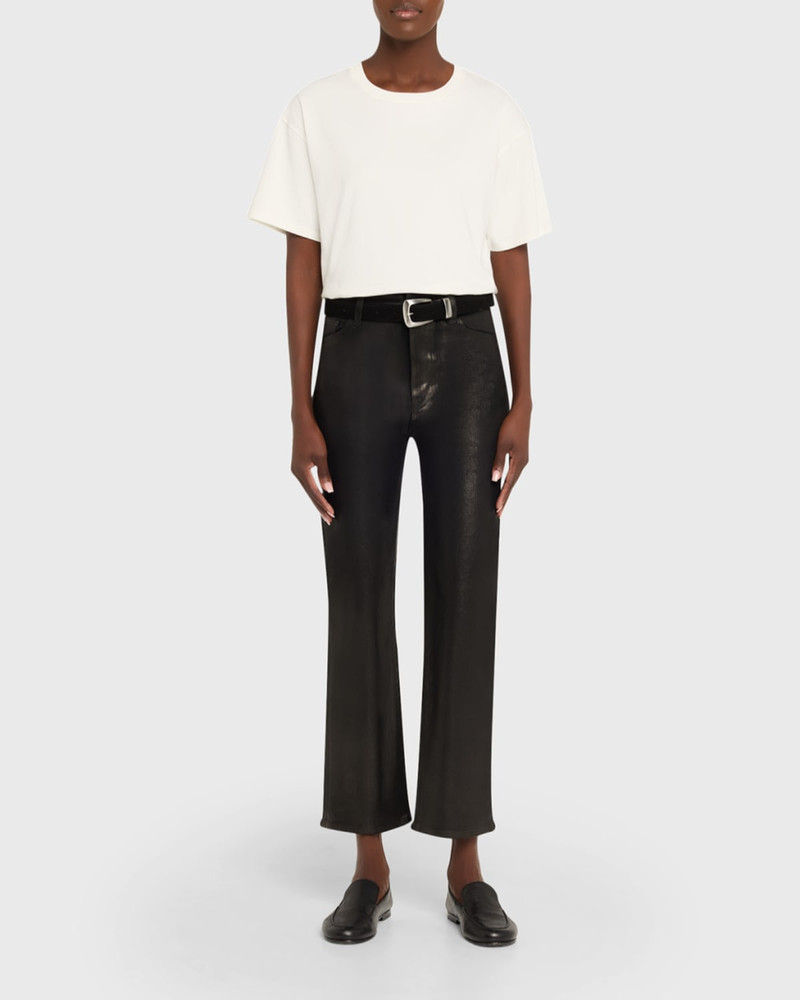 FRAME Le Sleek Straight Coated Jeans outlook