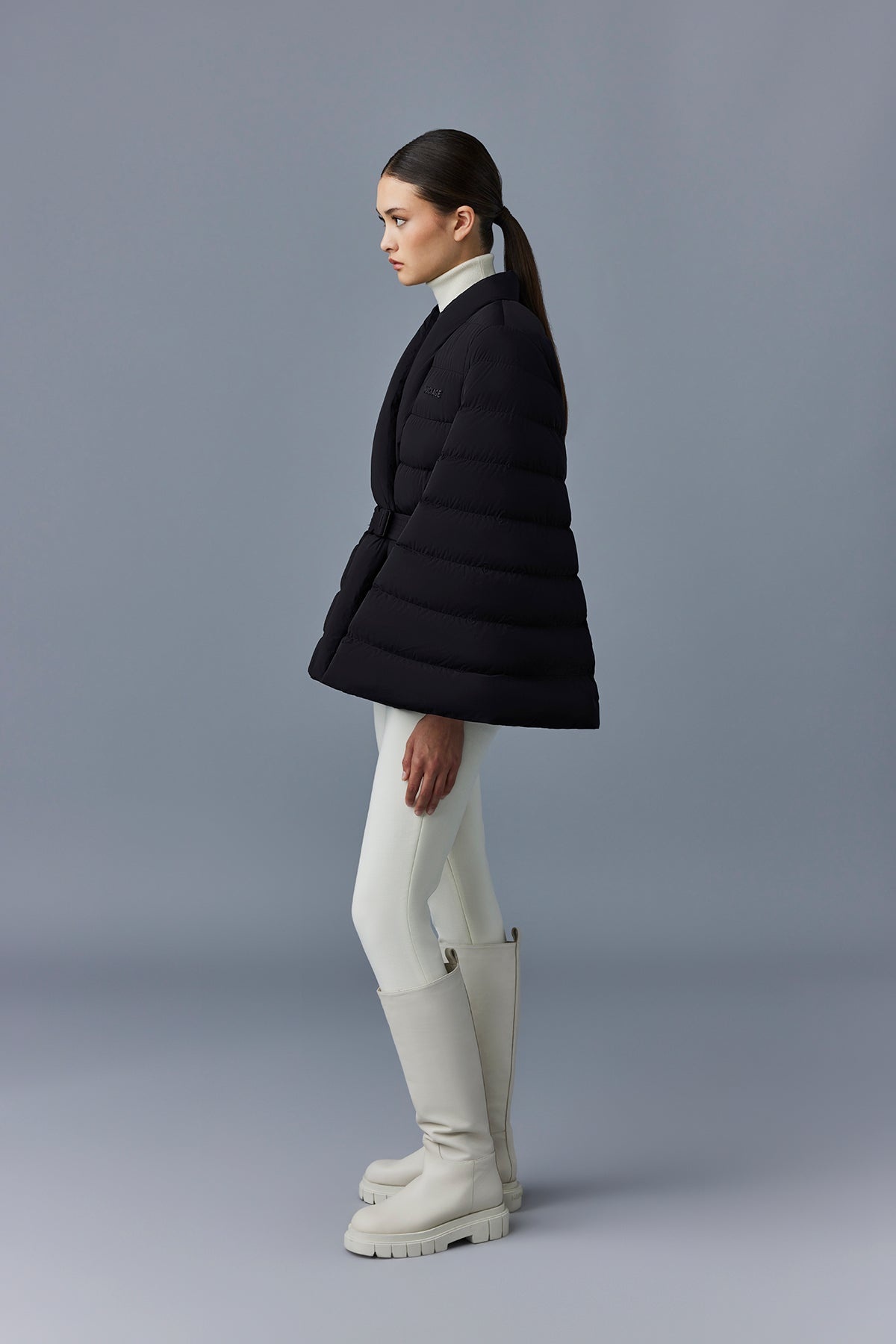 JULIETA-CITY Light down wrap coat - 4
