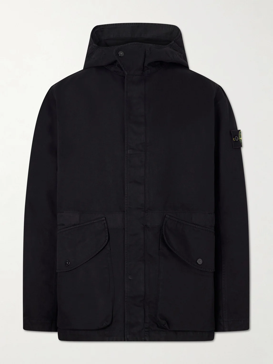 Garment-Dyed Cotton Hooded Jacket - 1