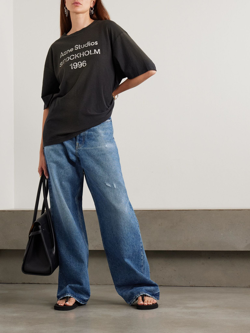Acne Studios 1981 low-rise wide-leg organic jeans Blue outlook