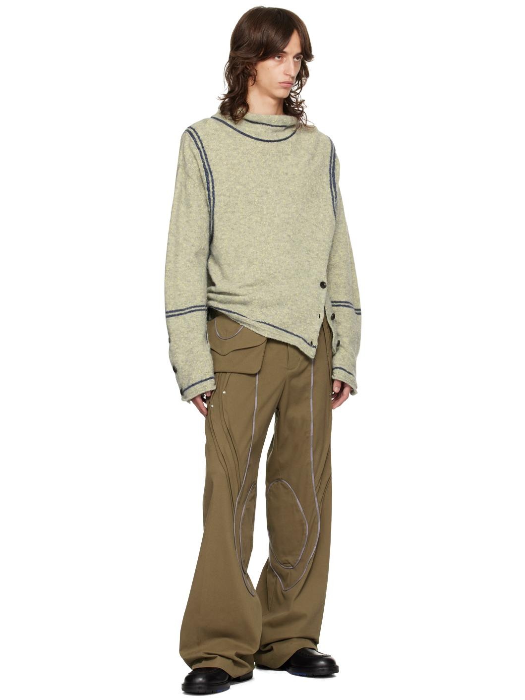 Kiko Kostadinov Yellow & Gray Scarpitta Turtleneck | ssense 
