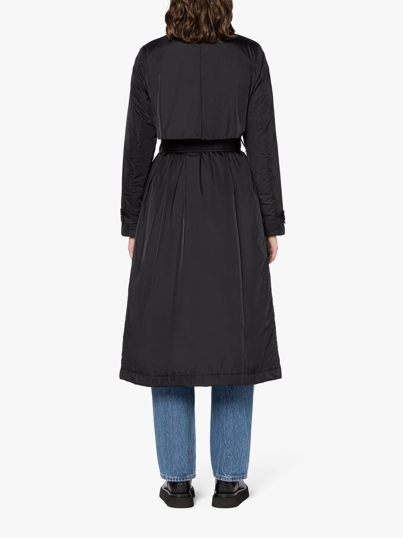 TYRIE BLACK NYLON THINDOWN TRENCH COAT 4