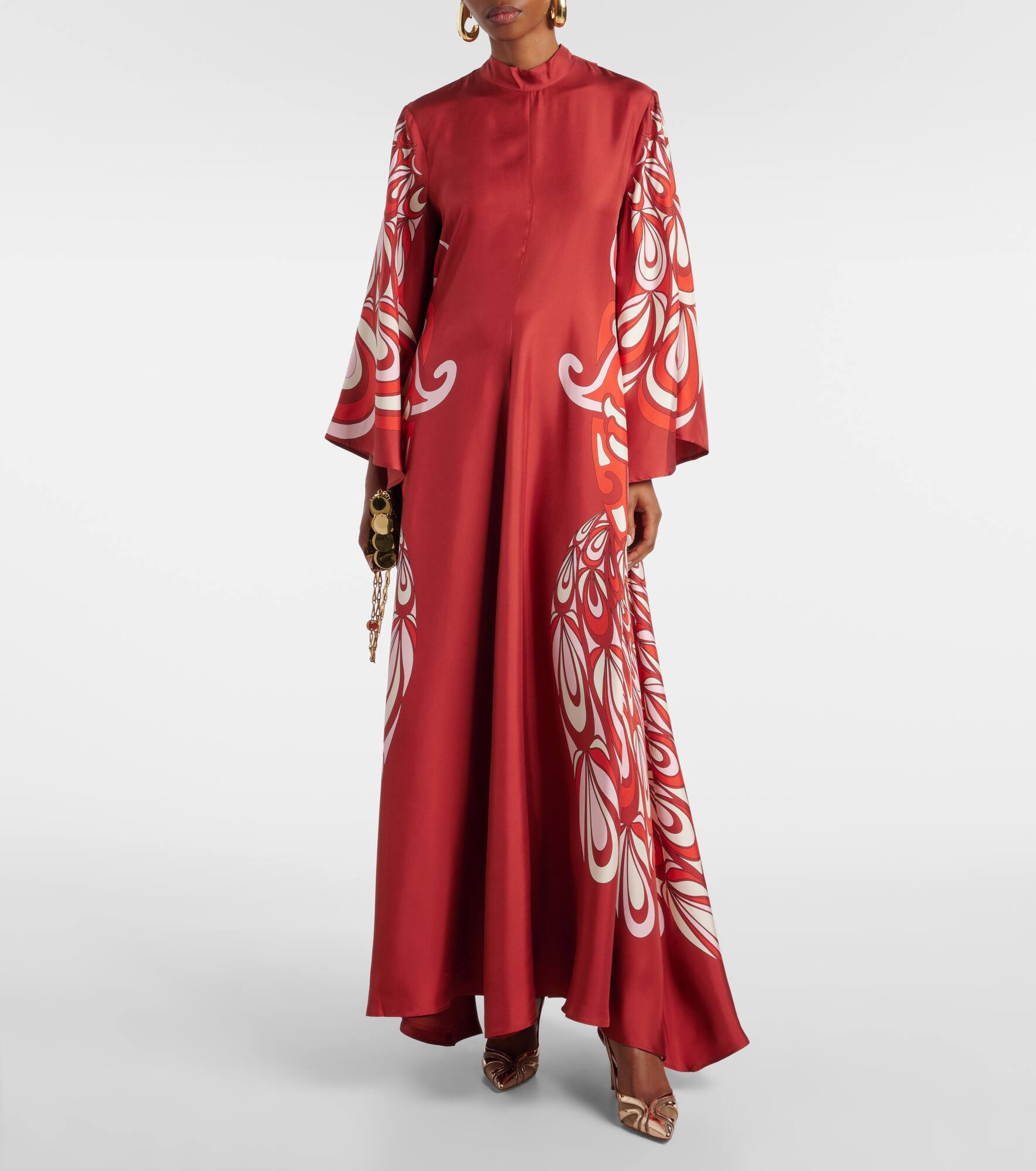 Magnifico printed silk twill maxi dress - 2