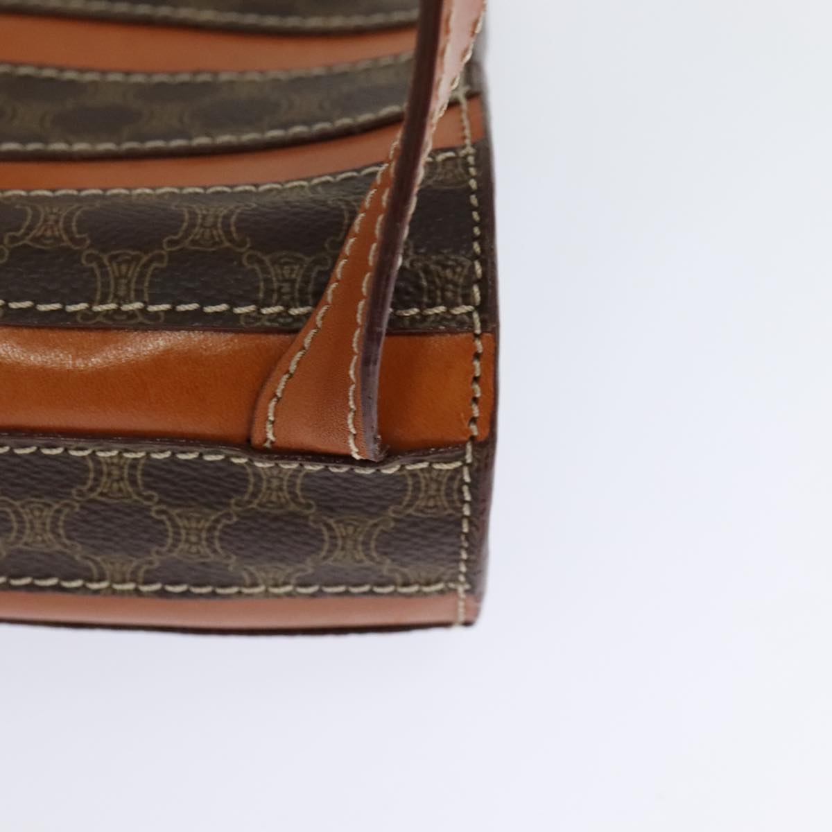 CELINE Macadam Canvas Backpack Pvc Leather Brown - 13