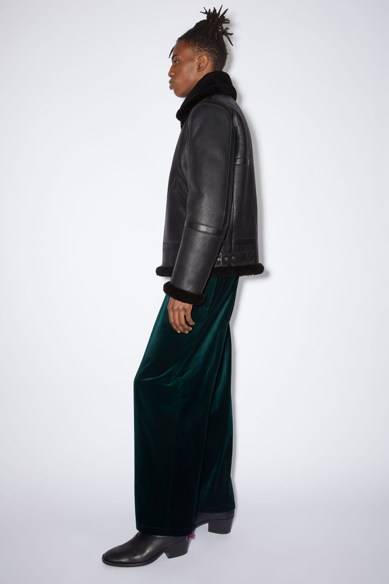 Shearling aviator jacket - Black 4