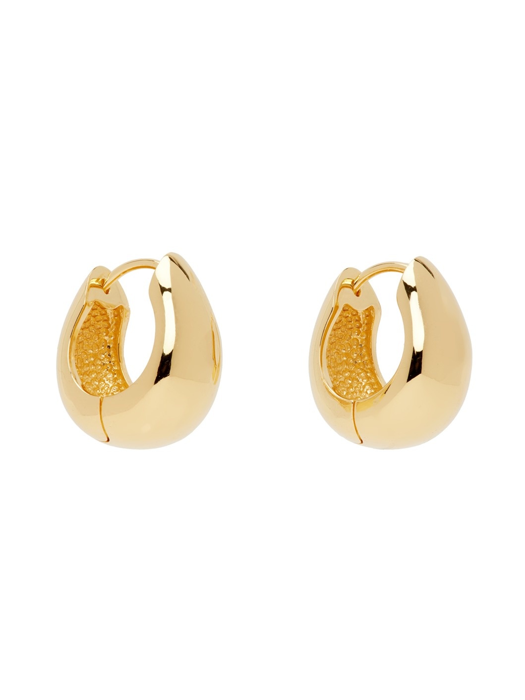 Gold Hinged Hoop Earrings - 2