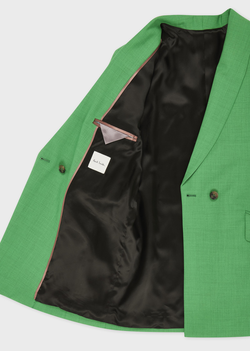 Women's Green Wool-Blend Tie Waist Jacket 5