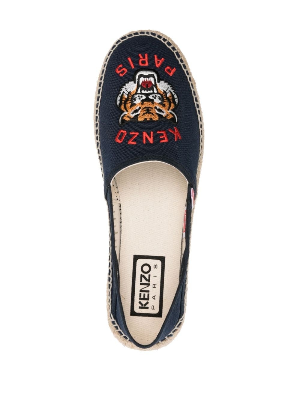 tiger embroidered cotton espadrilles - 4