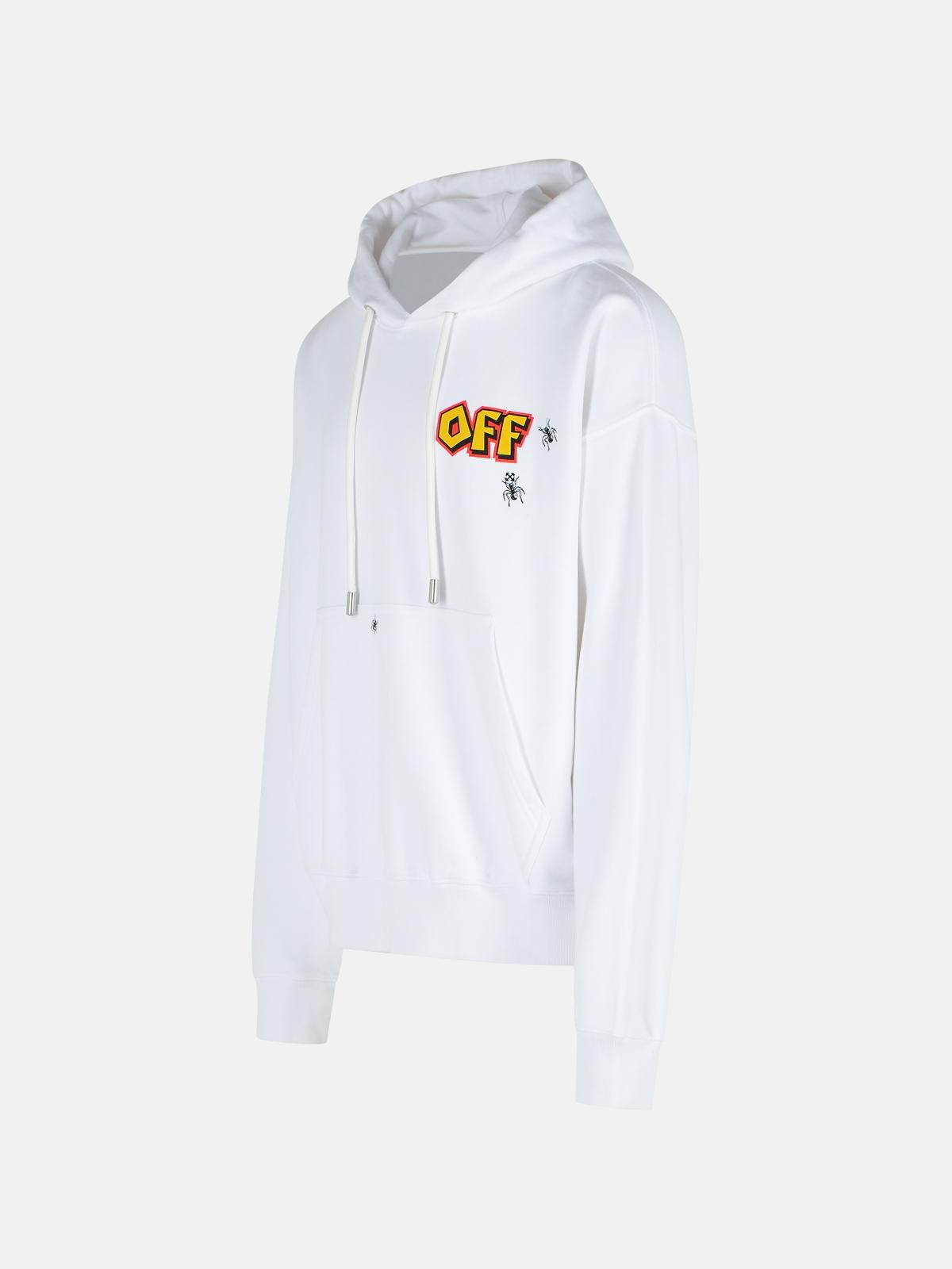 'ARROW' WHITE COTTON SWEATSHIRT - 2