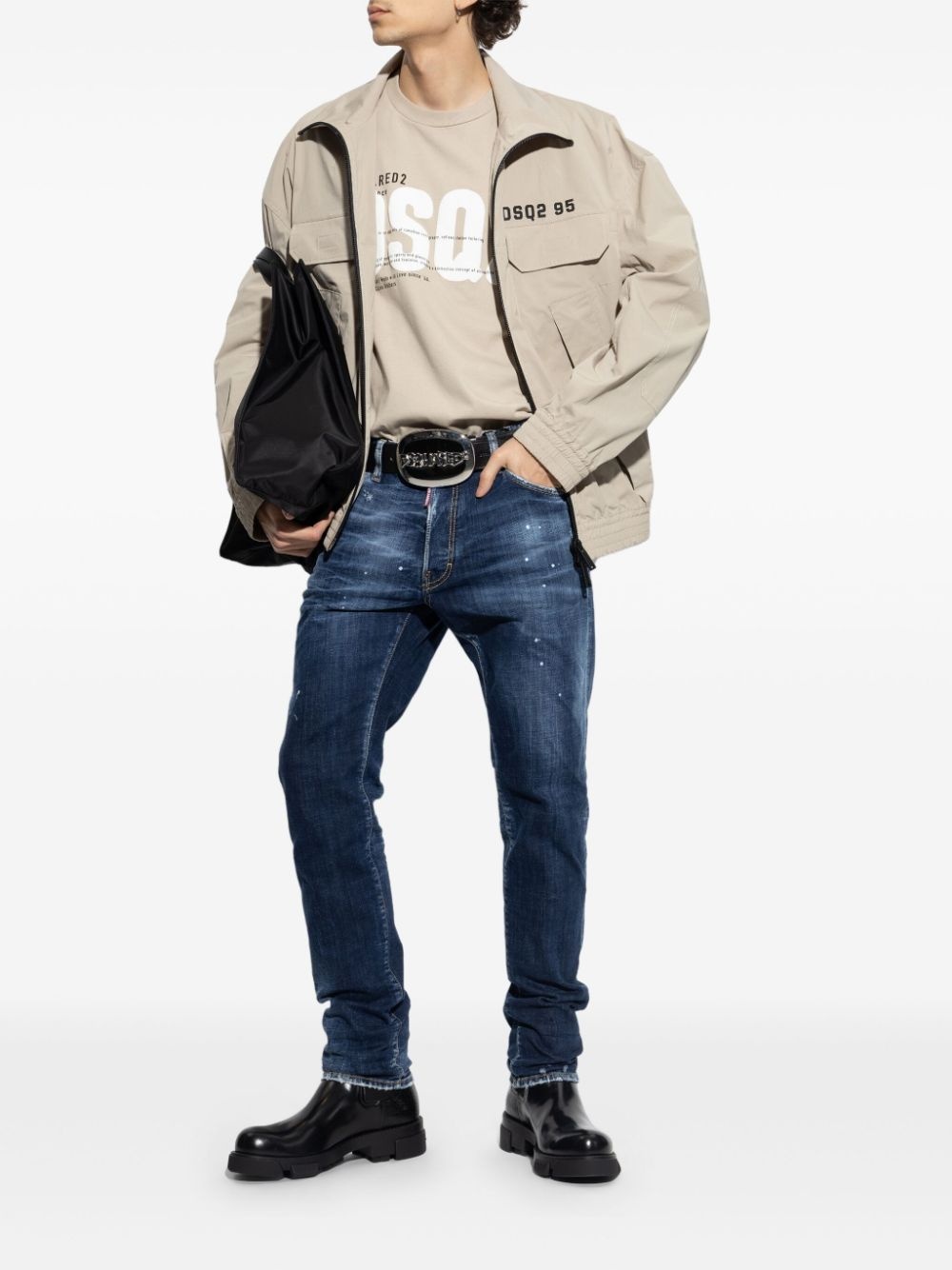 logo-print jacket - 2