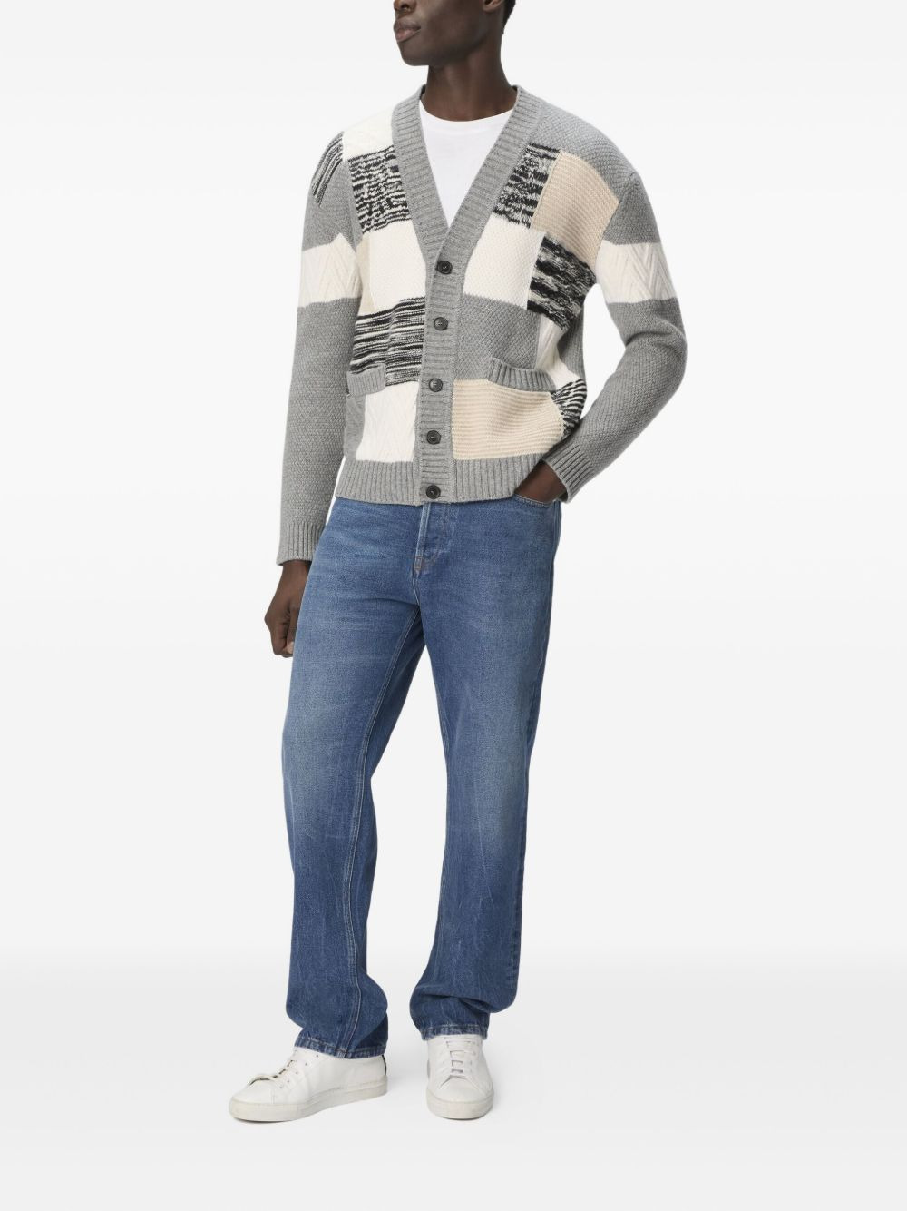 zigzag-pocket jeans - 2