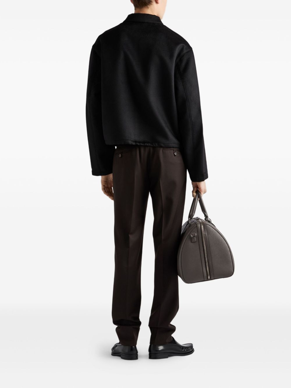 pleated-front wool trousers - 4