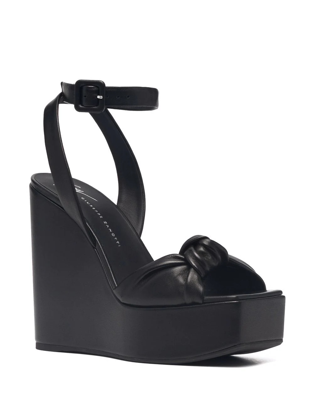 130mm platform leather sandals - 2