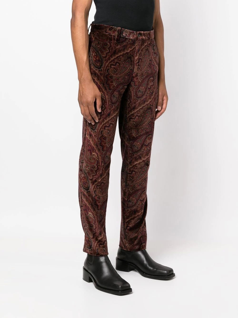 paisley print skinny trousers - 3