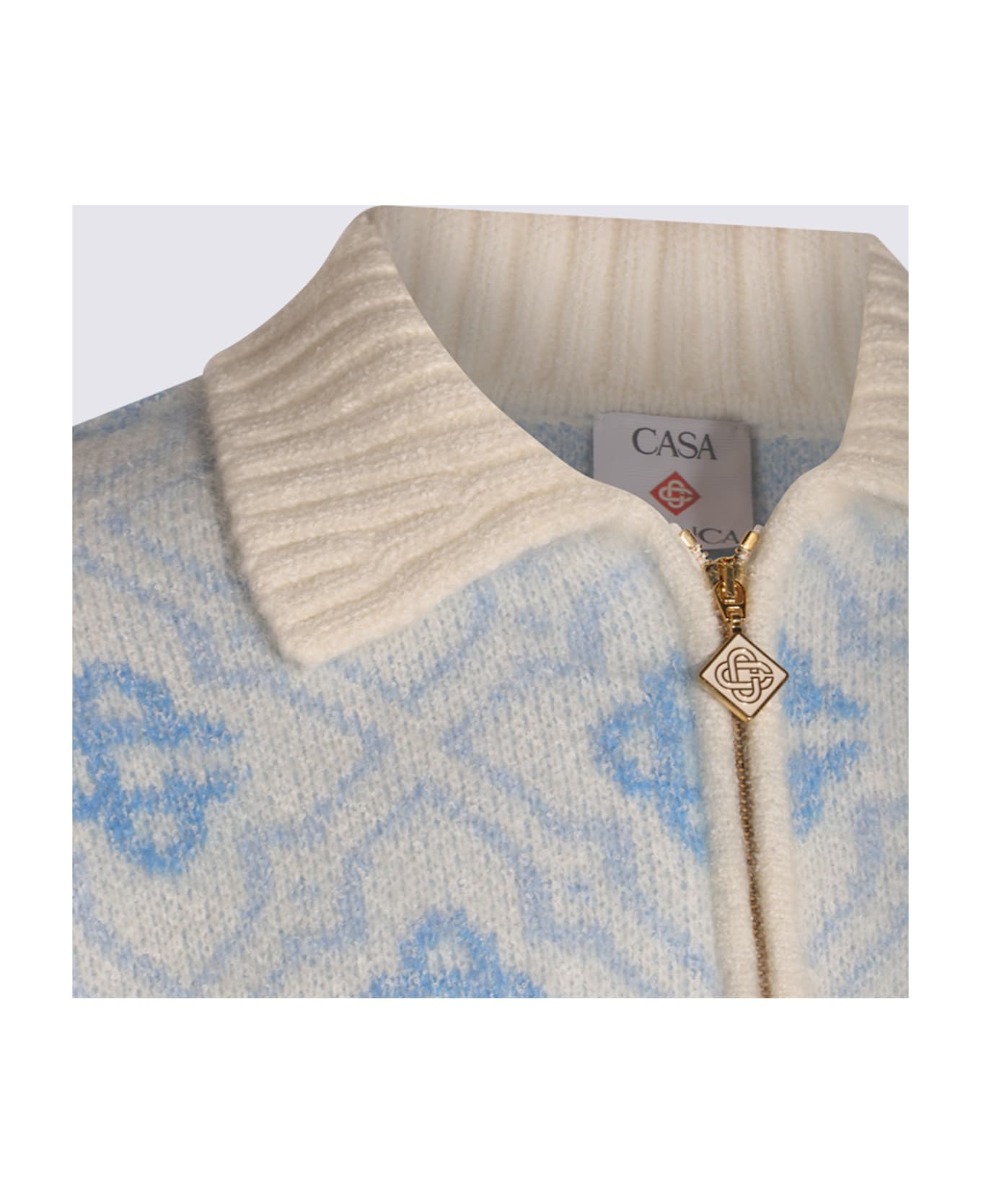 Light Blue Cotton Knitwear - 4