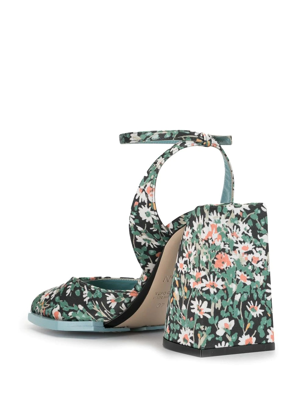 daisy-print block-heel sandals - 3