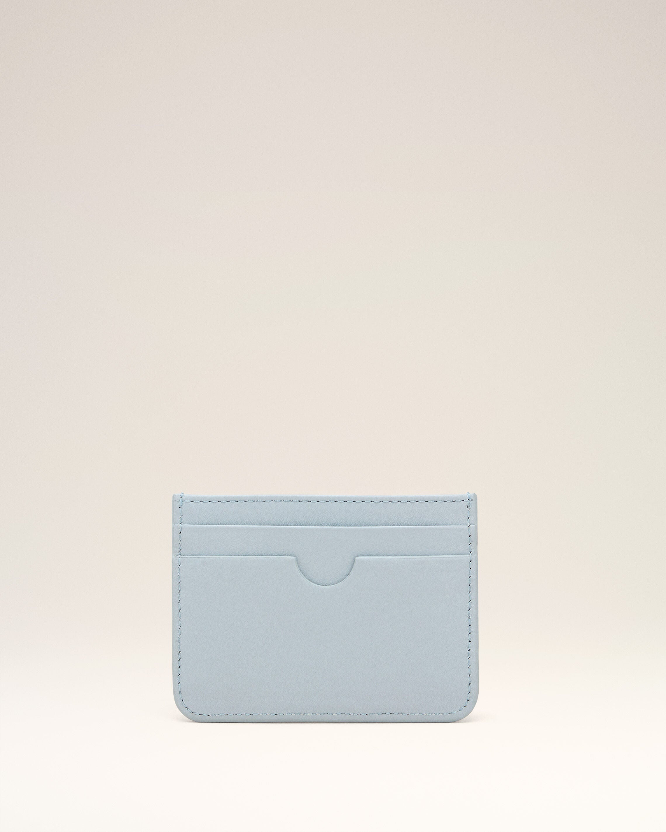 BLUE SMOOTH LEATHER AMI DE COEUR CARD HOLDER - 2