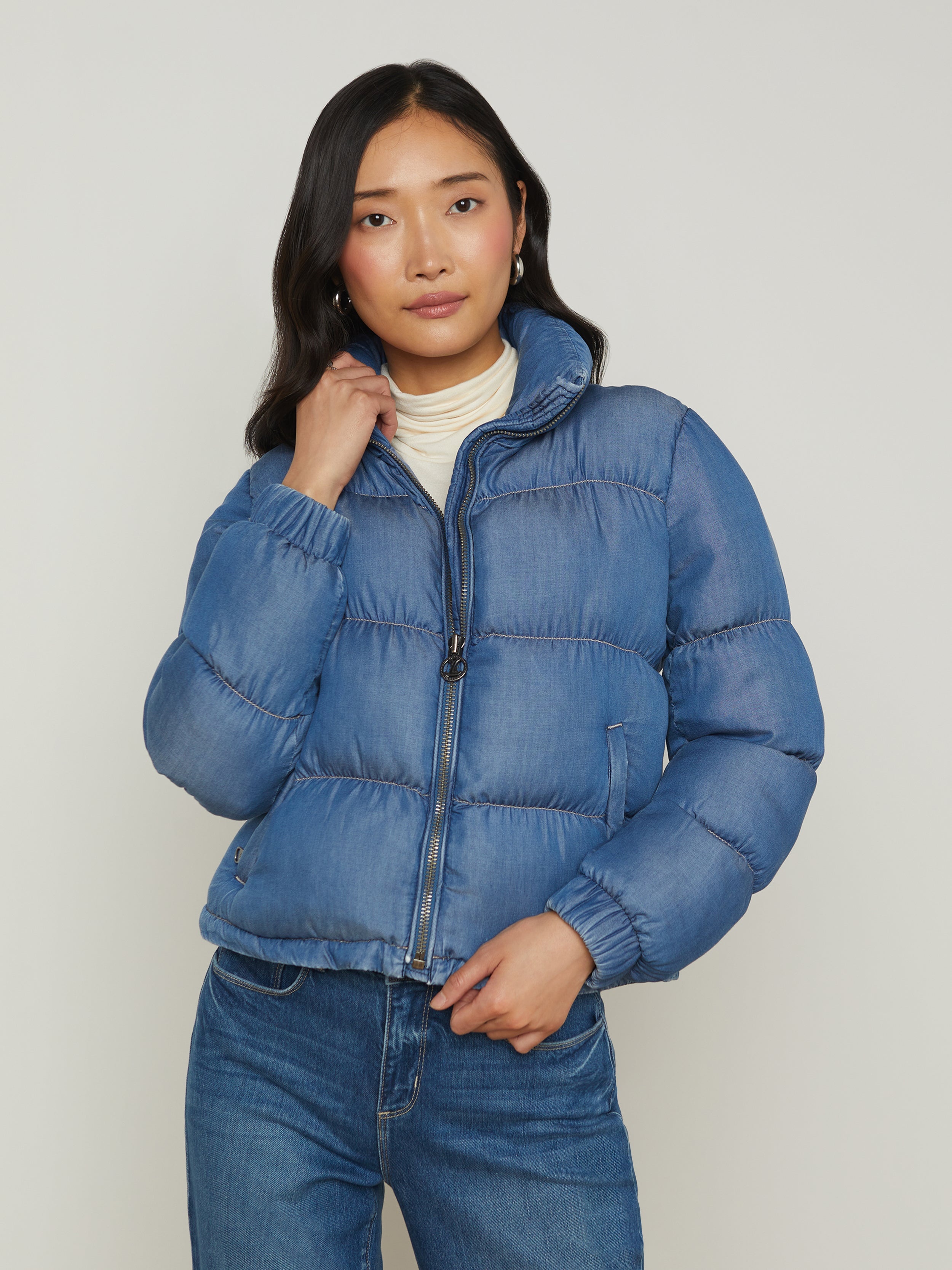 Stowe Denim Down Puffer Jacket - 2