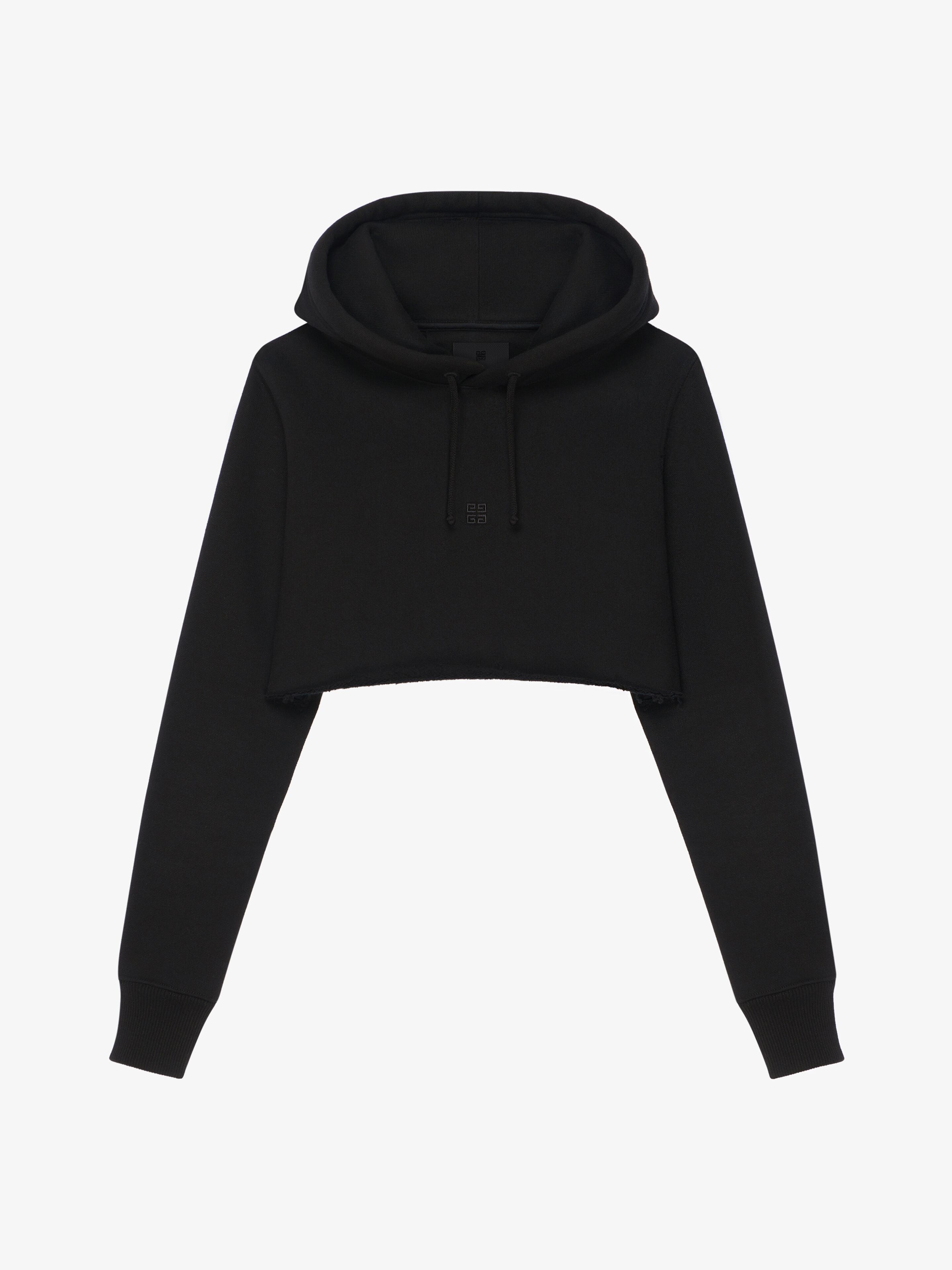 CROPPED HOODIE IN COTTON - 1