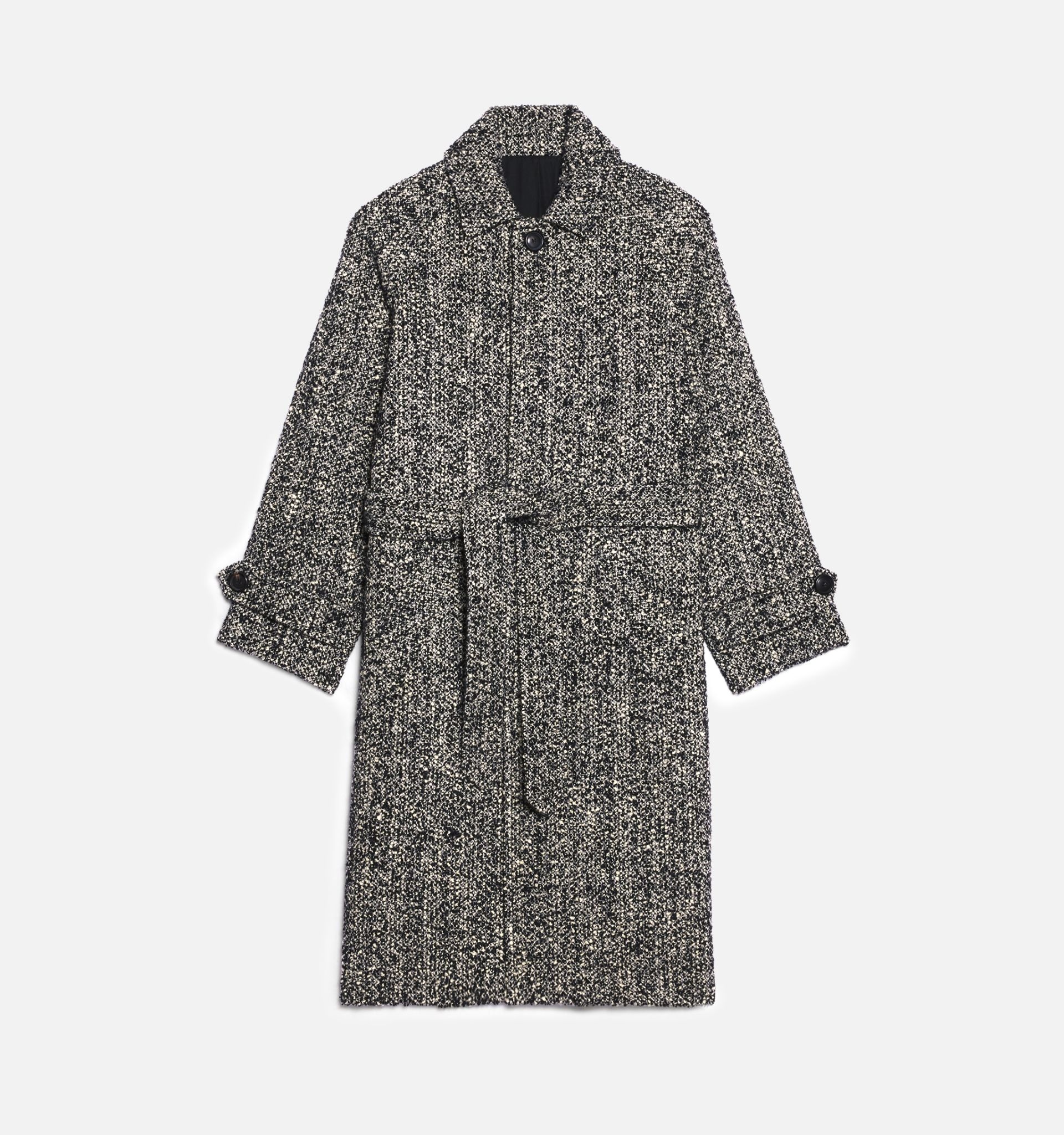 Belted Long Coat - 2