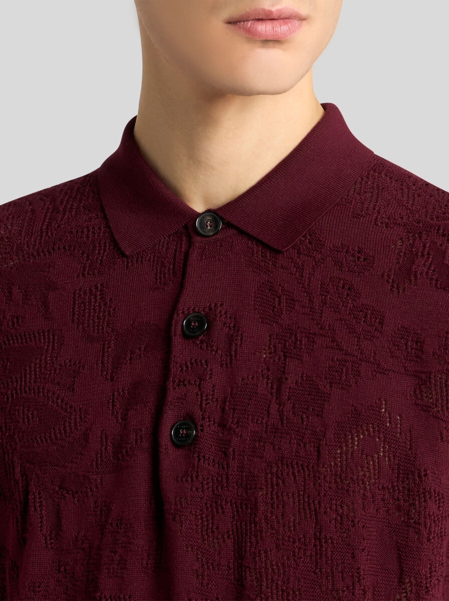FLORAL PAISLEY COTTON POLO SHIRT - 3